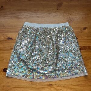 J Crew sequins golden skirt girls 6-7 yrs‎ old